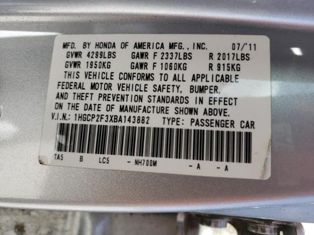 1HGCP2F3XBA143882 Honda Accord Lx 2011. Фото: 9