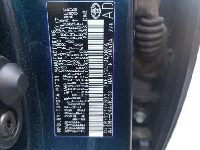 2018 TOYOTA COROLLA L 2T1BURHE0JC995646