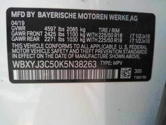 2019 BMW X2 SDRIVE2 WBXYJ3C50K5N38263