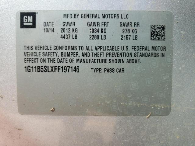 2015 CHEVROLET MALIBU LS 1G11B5SLXFF197146