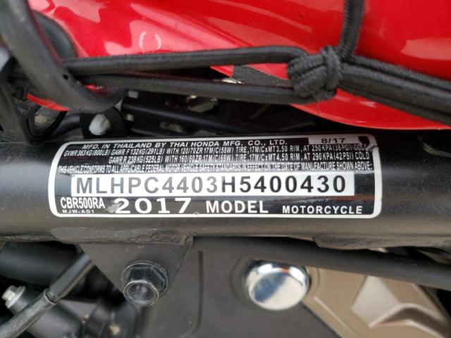 MLHPC4403H5400430 Honda Cbr500 Ra- 2017. Фото: 9