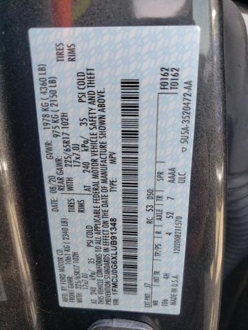 2020 FORD ESCAPE SE 1FMCU0G6XLUB91348