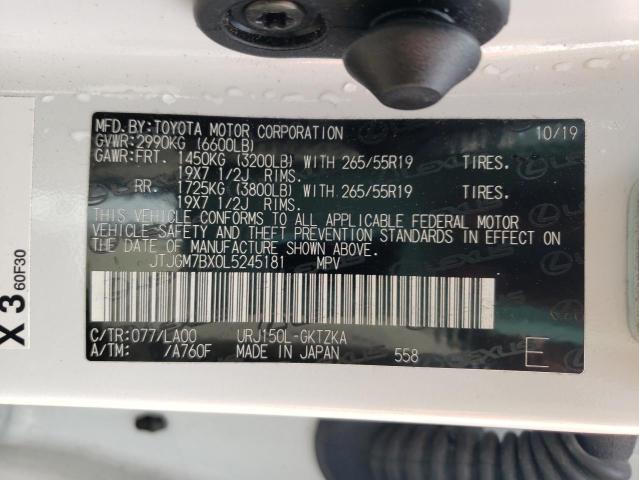 2020 LEXUS GX 460 LUX JTJGM7BX0L5245181