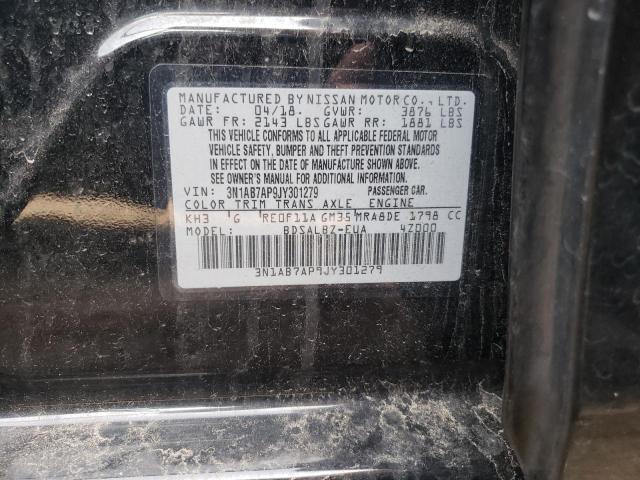 2018 NISSAN SENTRA S 3N1AB7AP9JY301279