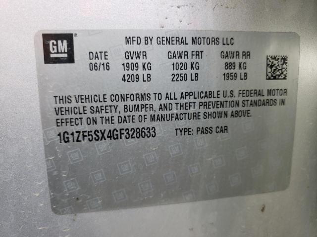 2016 CHEVROLET MALIBU LT 1G1ZF5SX4GF328633