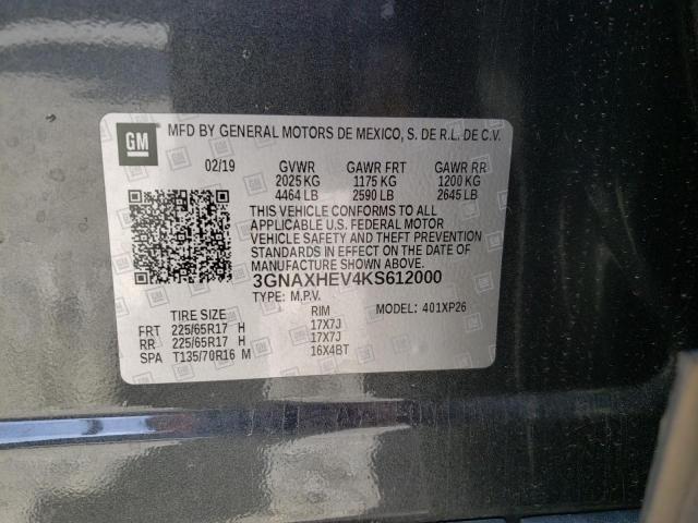 2019 CHEVROLET EQUINOX LS 3GNAXHEV4KS612000