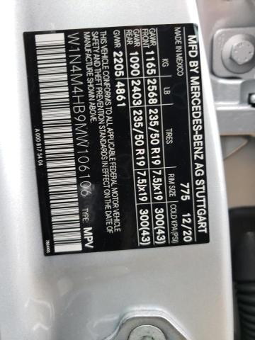 2021 MERCEDES-BENZ GLB 250 4M - W1N4M4HB9MW106106