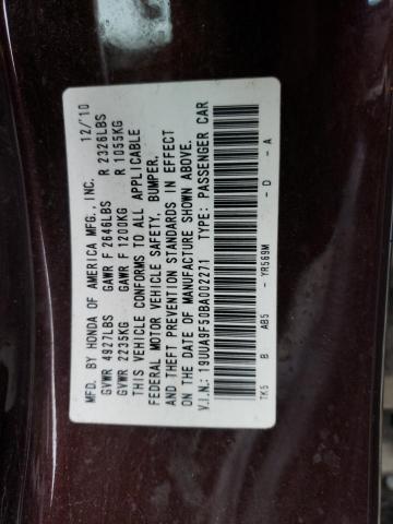 19UUA9F50BA002271 Acura Tl 2011. Фото: 9