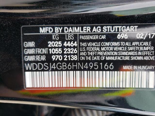 2017 MERCEDES-BENZ CLA 250 4M WDDSJ4GB6HN495166