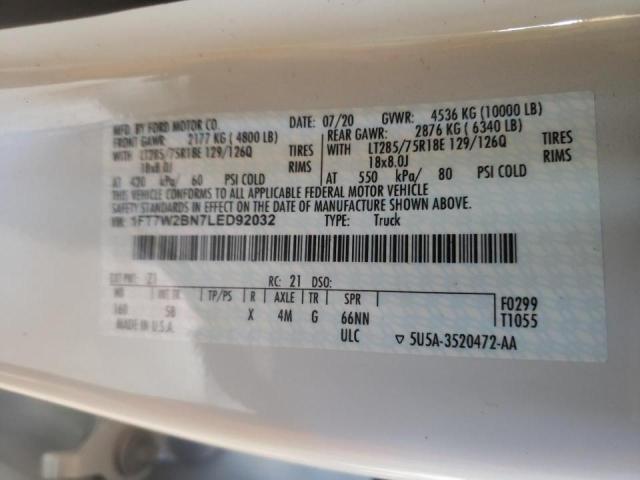1FT7W2BN7LED92032 Ford F250 Super 2020. Фото: 9