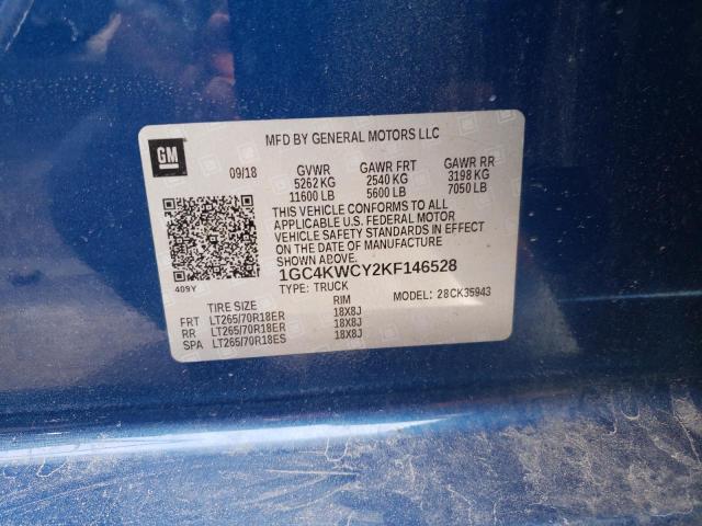 2019 CHEVROLET R3500 1GC4KWCY2KF146528