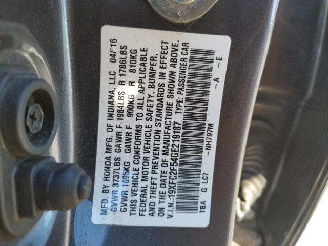 2016 HONDA CIVIC LX 19XFC2F54GE219187