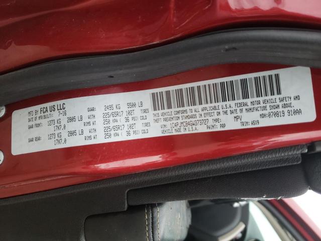 2016 JEEP CHEROKEE 1C4PJMCB4GW373727