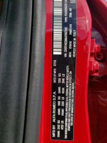 2018 ALFA ROMEO GIULIA Q4 ZARFAEDN0J7597305