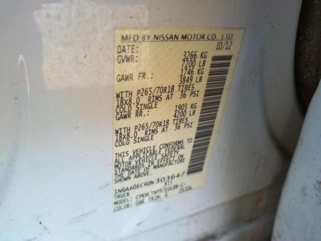 1N6AA0EC4DN303647 Nissan Titan S 2013. Фото: 9
