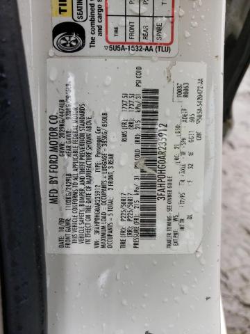3FAHP0HG0AR235912 Ford Fusion Se 2010. Фото: 9