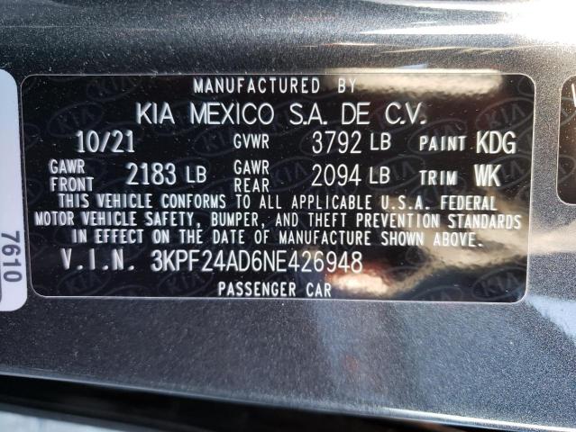 2022 KIA FORTE FE - 3KPF24AD6NE426948