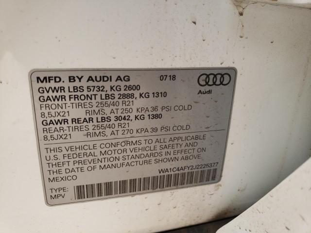 2018 AUDI SQ5 PRESTI WA1C4AFY2J2225377