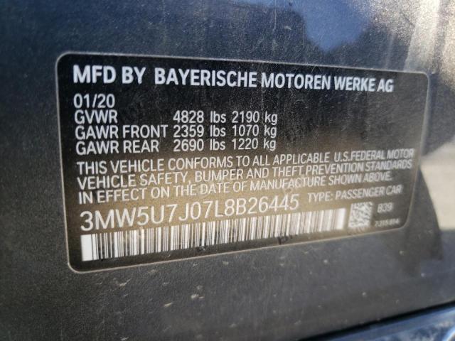 2020 BMW M340I 3MW5U7J07L8B26445