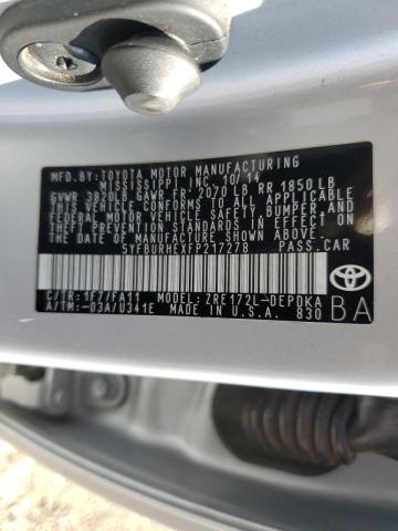 5YFBURHEXFP217278 Toyota Corolla L 2015. Фото: 9