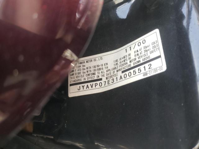 2001 YAMAHA XV1600 ATL JYAVP07E31A005512