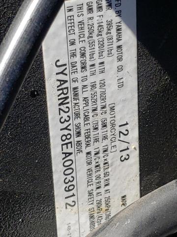2014 YAMAHA YZFR1 C JYARN23Y8EA003912