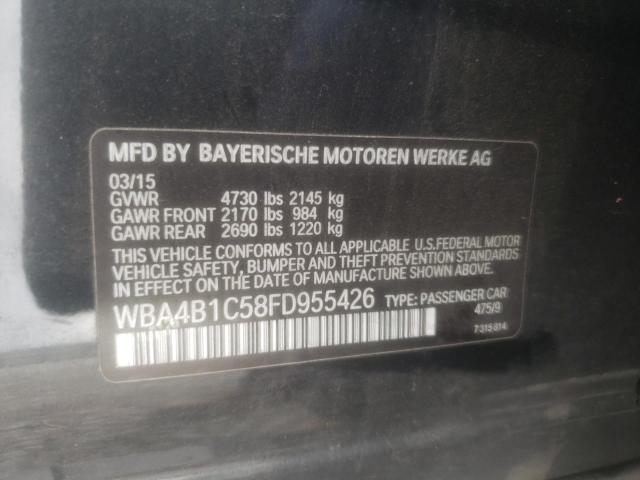 2015 BMW 435 I GRAN WBA4B1C58FD955426