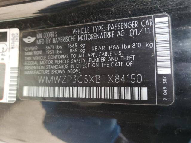 WMWZP3C5XBTX84150 Mini Cooper