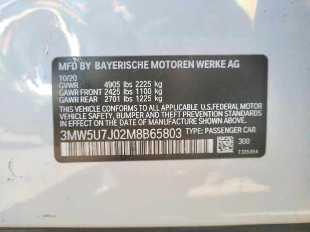 2021 BMW M340I 3MW5U7J02M8B65803