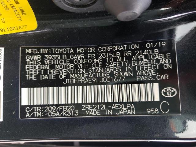 2020 TOYOTA COROLLA LE JTDEPRAE9LJ001677