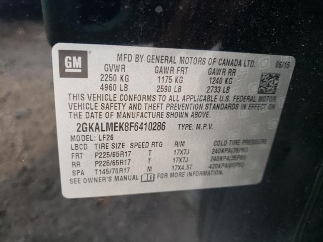2GKALMEK8F6410286 Gmc Terrain Sl 2015. Фото: 9