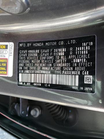 2019 HONDA CLARITY TO JHMZC5F39KC006554