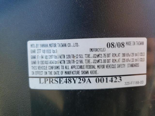 2009 YAMAHA YW125 LPRSE48Y29A001423