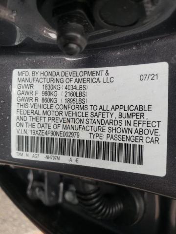 2022 HONDA INSIGHT TO 19XZE4F90NE002979