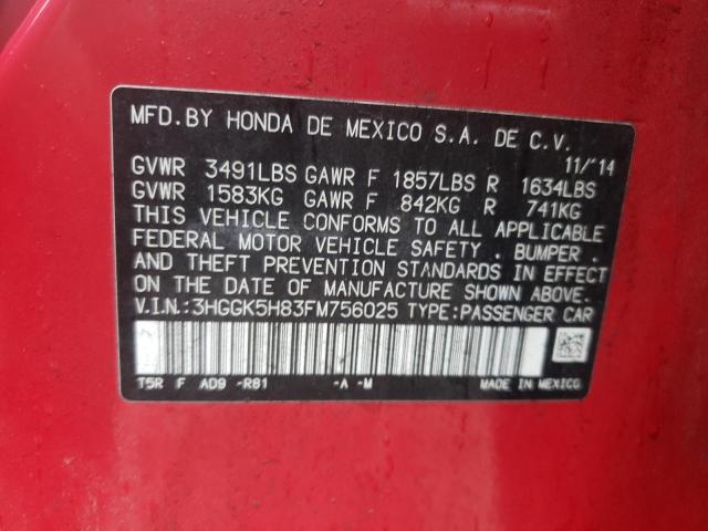 2015 HONDA FIT EX 3HGGK5H83FM756025