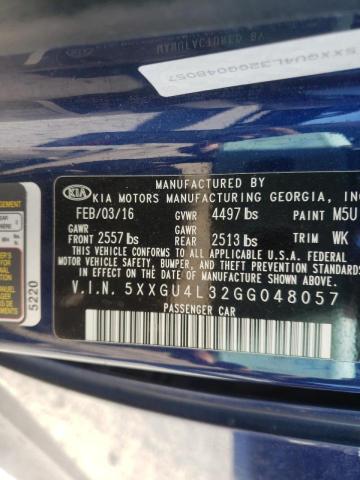 5XXGU4L32GG048057 Kia Optima Ex 2016. Фото: 9