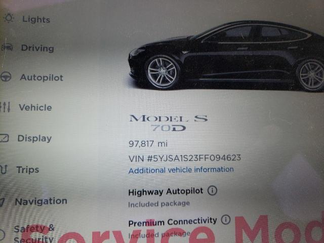 2015 TESLA MODEL S 70 5YJSA1S23FF094623
