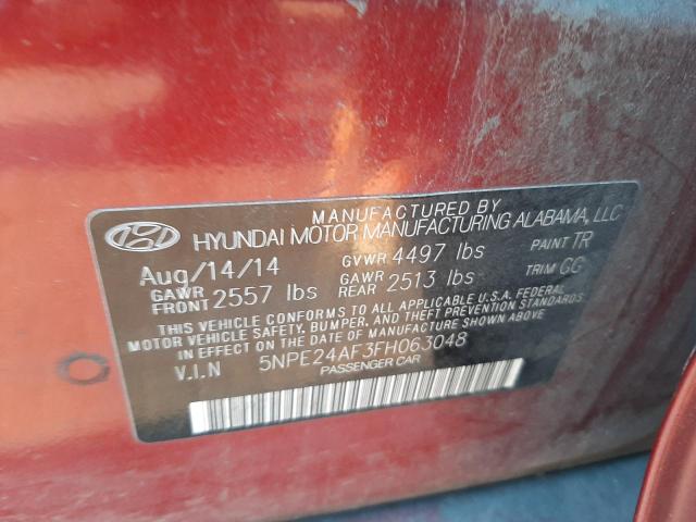 2015 HYUNDAI SONATA SE 5NPE24AF3FH063048