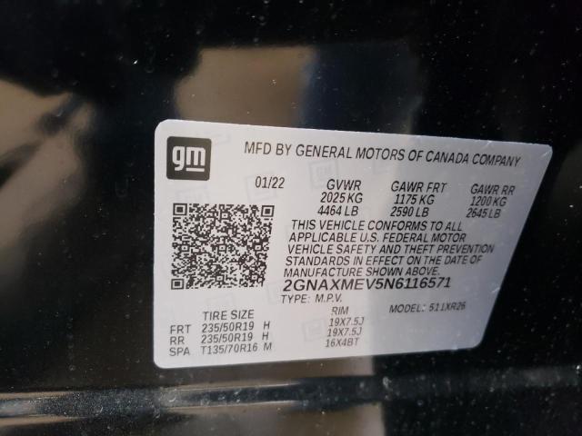 2022 CHEVROLET EQUINOX RS 2GNAXMEV5N6116571