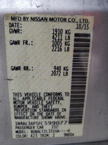 Фото: 1N4AL3AP5FC599077 - 10