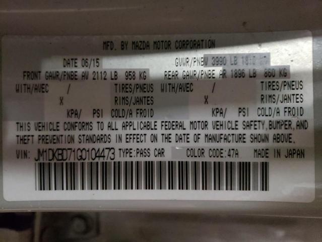 2016 MAZDA CX-3 GRAND JM1DKBD71G0104473