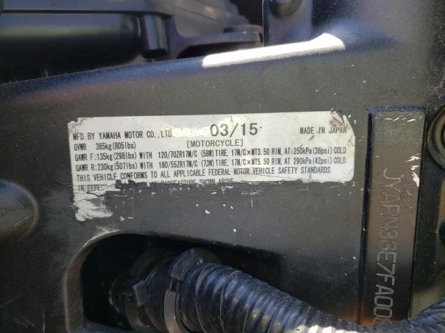 2015 YAMAHA FZ09 JYARN33E7FA008046