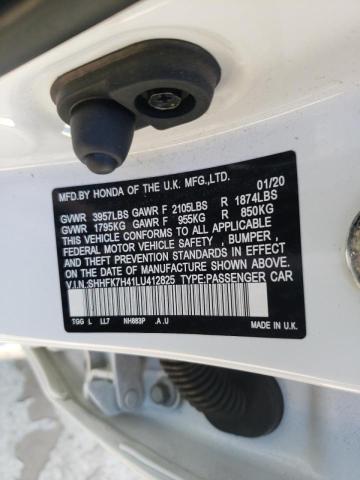 2020 HONDA CIVIC SPOR SHHFK7H41LU412825