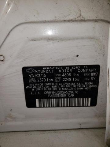 2016 HYUNDAI AZERA LIMI KMHFH4JG0GA529678