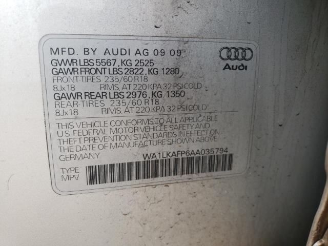WA1LKAFP6AA035794 Audi Q5 Premium 2010. Фото: 9