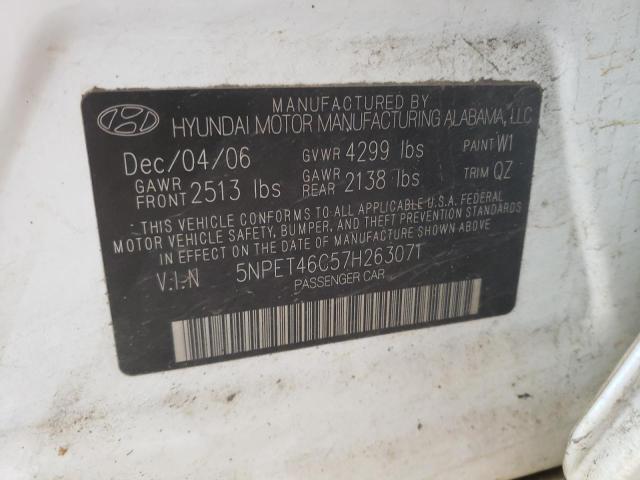 5NPET46C57H263071 Hyundai Sonata Gls 2007. Фото: 9
