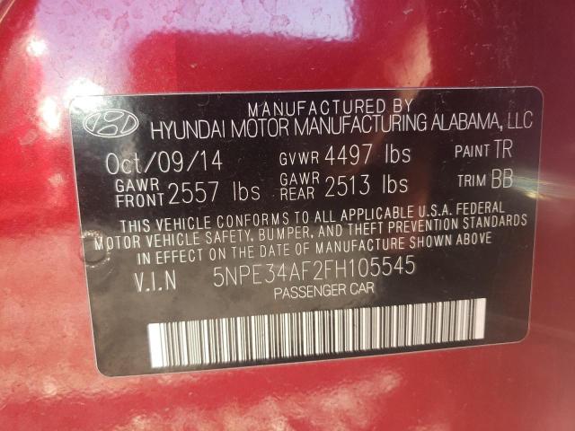 2015 HYUNDAI SONATA SPO 5NPE34AF2FH105545