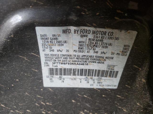 2022 FORD MAVERICK X 3FTTW8F93NRA04616