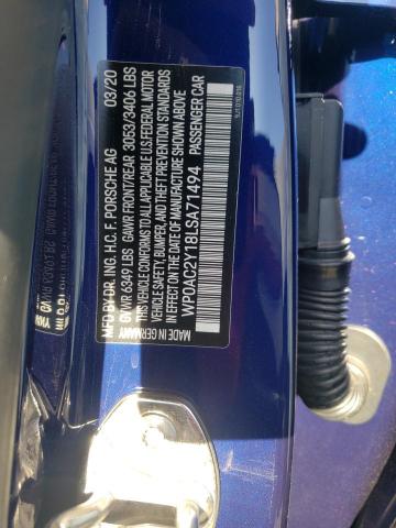2020 PORSCHE TAYCAN TUR WP0AC2Y18LSA71494
