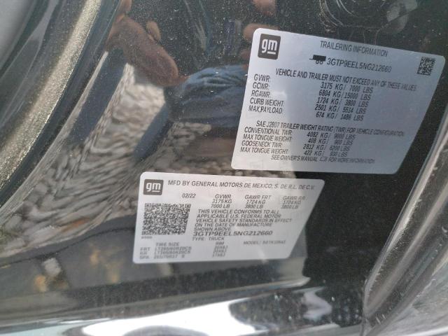 2022 GMC SIERRA - 3GTP9EEL5NG212660